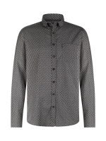 State of Art Shirt LS Print - Pop 9883 Donkerantraciet