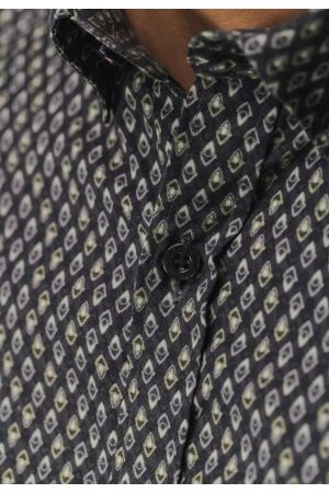State of Art Shirt LS Print - Pop 9883 Donkerantraciet