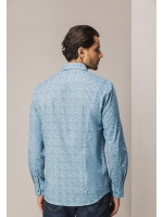 State of Art Shirt LS Print - Pop 5611 Grijsblauw