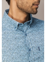 State of Art Shirt LS Print - Pop 5611 Grijsblauw