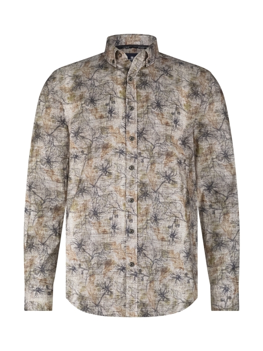 State of Art Shirt LS Print Fine 8898 Bruin