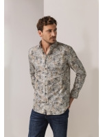 State of Art Shirt LS Print Fine 8898 Bruin