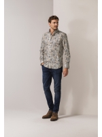 State of Art Shirt LS Print Fine 8898 Bruin