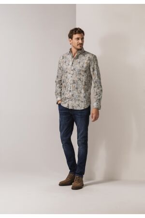 State of Art Shirt LS Print Fine 8898 Bruin