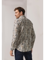 State of Art Shirt LS Print Fine 8898 Bruin