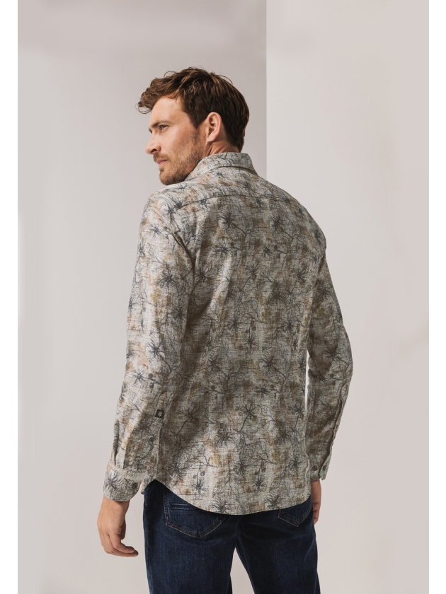 State of Art Shirt LS Print Fine 8898 Bruin
