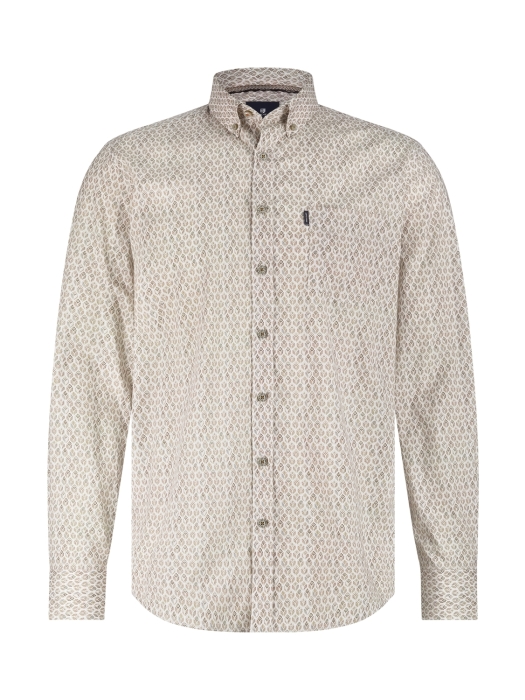 State of Art Shirt LS Print Popli 8411  Cognac