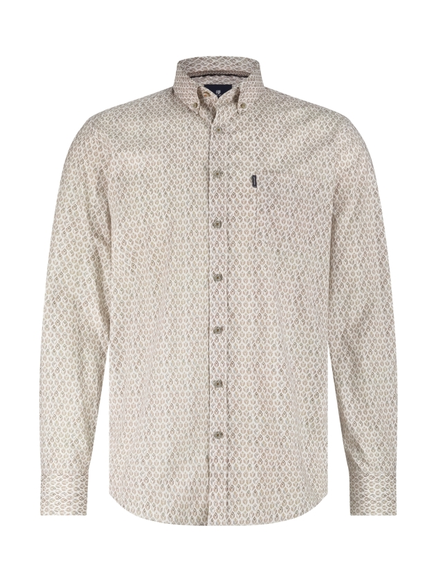 State of Art Shirt LS Print Popli 8411  Cognac