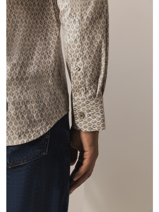 State of Art Shirt LS Print Popli 8411  Cognac