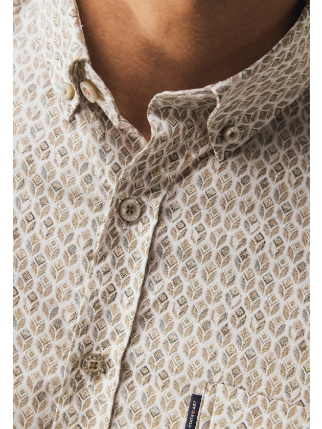 State of Art Shirt LS Print Popli 8411  Cognac
