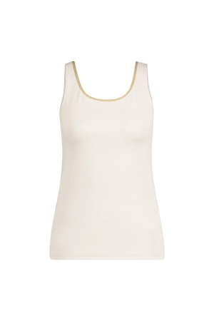NUKUS Juba Singlet 126 offwhite/gold