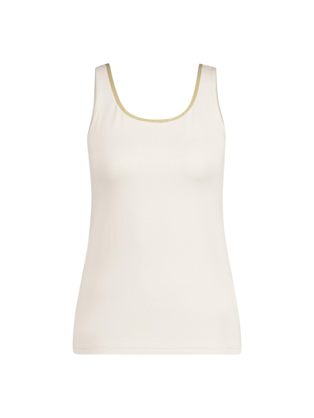 NUKUS Juba Singlet 126 offwhite/gold