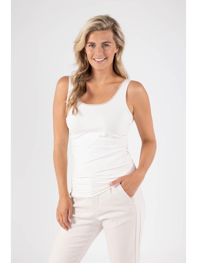 NUKUS Juba Singlet 126 offwhite/gold