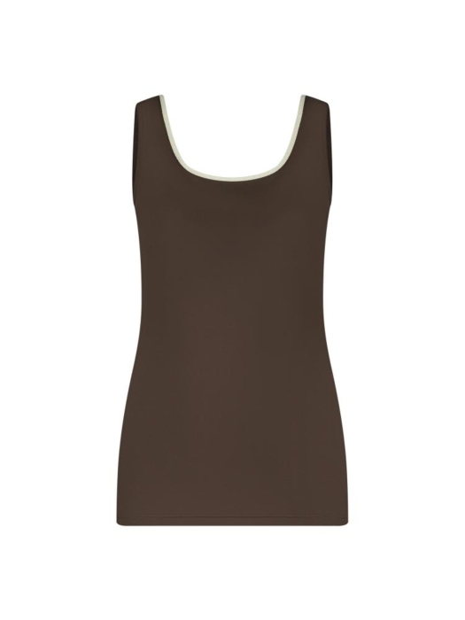 NUKUS Juba Singlet 292 dark chocolate/gold