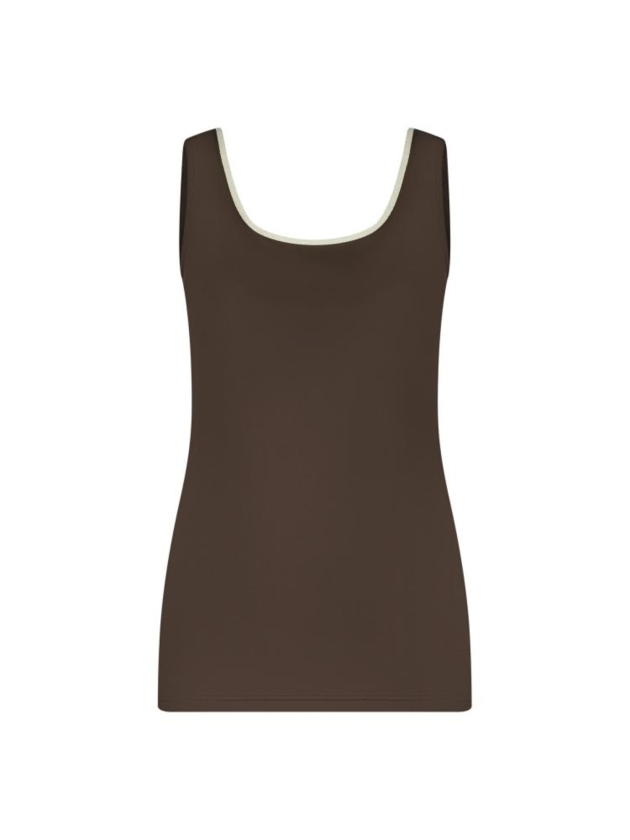 NUKUS Juba Singlet 292 dark chocolate/gold