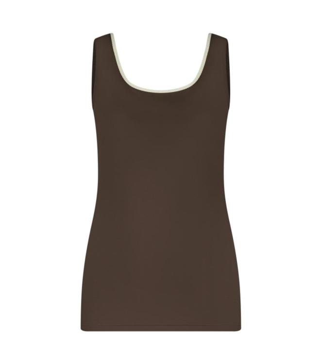 NUKUS Juba Singlet 292 dark chocolate/gold