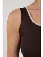 NUKUS Juba Singlet 292 dark chocolate/gold
