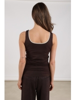 NUKUS Juba Singlet 292 dark chocolate/gold