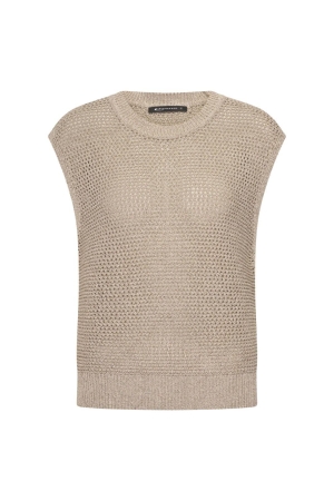 Expresso Pullover in a metallic cord yarn EX260 Pebble