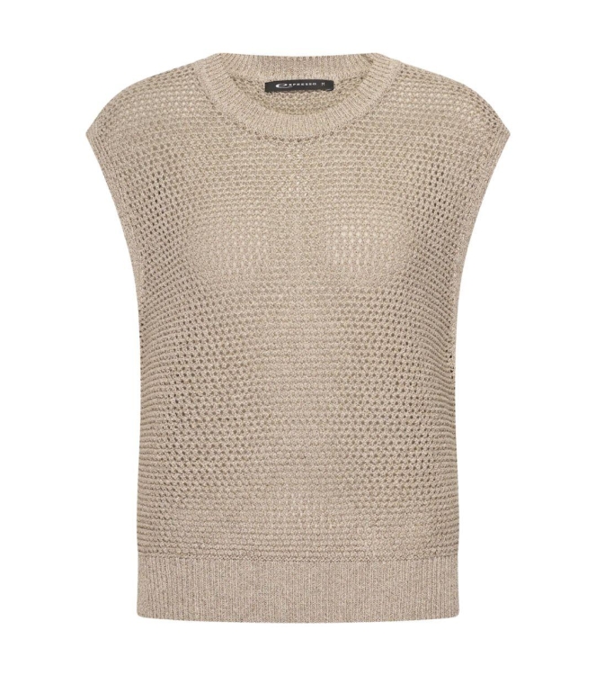Expresso Pullover in a metallic cord yarn EX260 Pebble