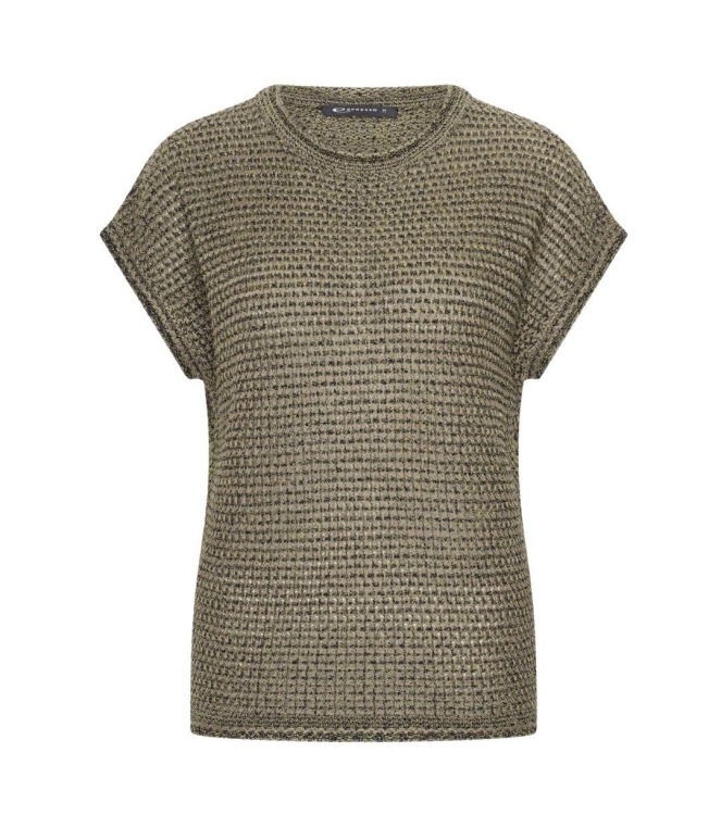 Expresso Pullover in a fancy stitch from a c EX501 Eucalyptus
