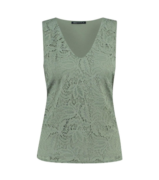 Expresso Jersey lace singlet EX501 Eucalyptus