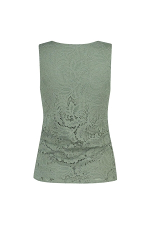 Expresso Jersey lace singlet EX501 Eucalyptus