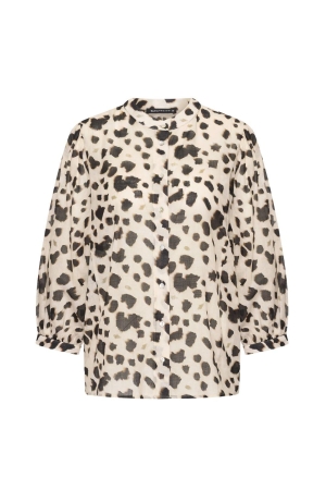 Expresso leopard print blouse EX203 Pearl