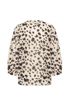 Expresso leopard print blouse EX203 Pearl