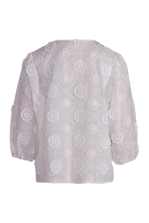Expresso Broderie blouse EX001 White