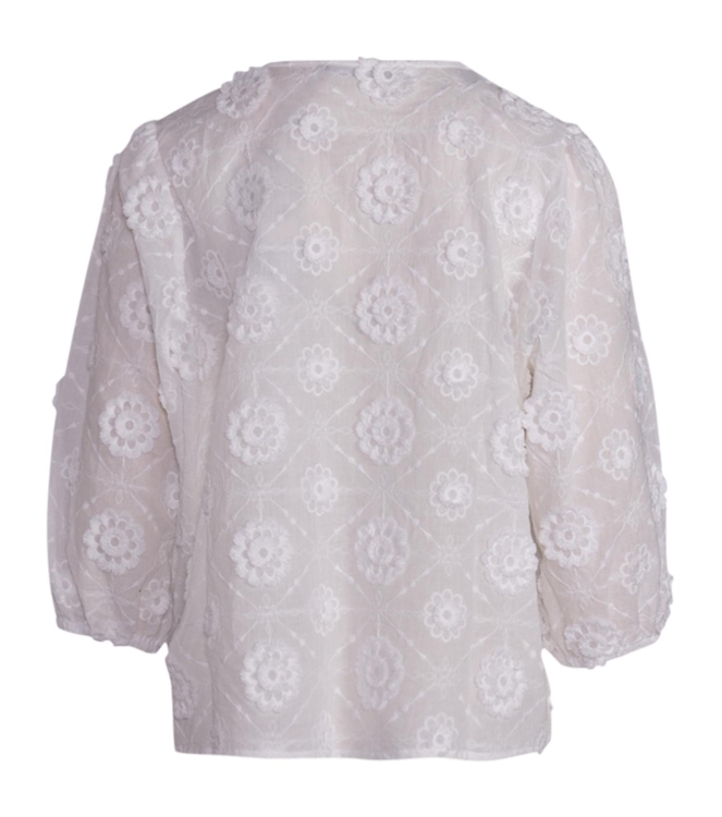 Expresso Broderie blouse EX001 White