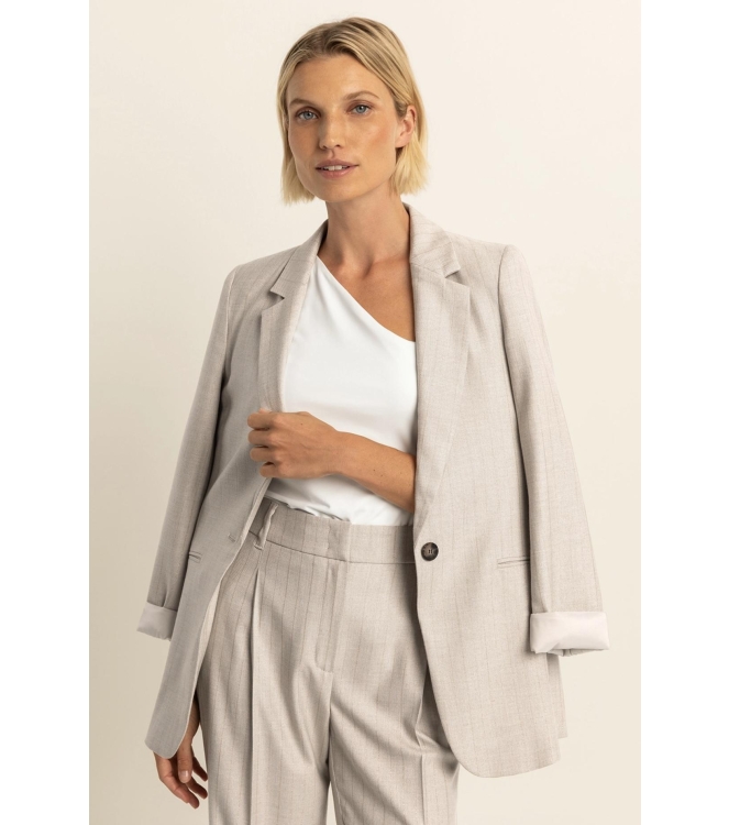 Expresso Lurex stripe blazer EX260 Pebble