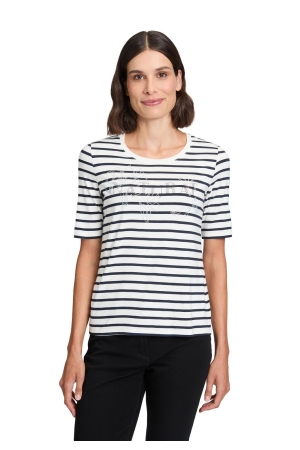 Betty Barclay Shirt Kurz 1/2 Arm 1883 Cream/dark blue