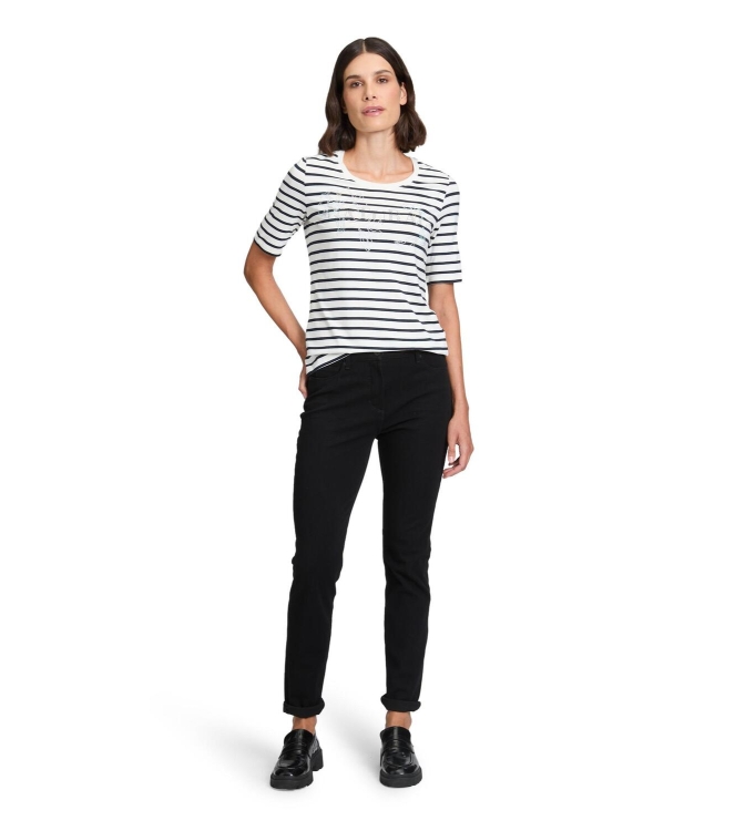 Betty Barclay Shirt Kurz 1/2 Arm 1883 Cream/dark blue