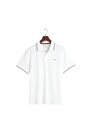 Gant Tipped Piqué Polo Shirt 110 white