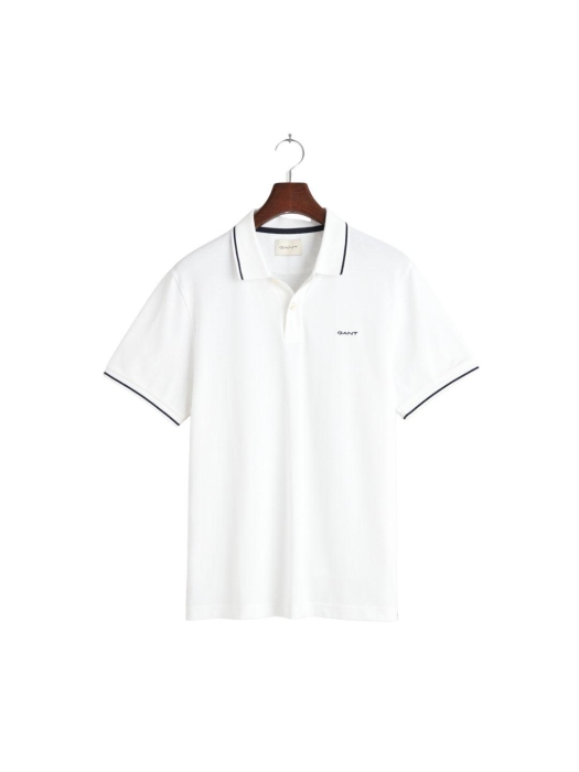 Gant Tipped Piqué Polo Shirt 110 white