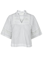Neo Noir siama S voile blouse 120 White