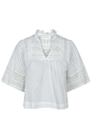 Neo Noir siama S voile blouse 120 White