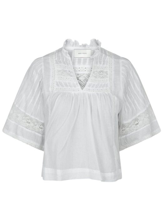 Neo Noir siama S voile blouse 120 White