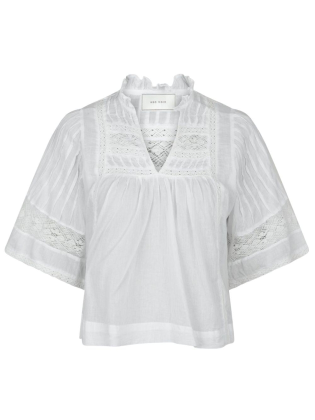 Neo Noir siama S voile blouse 120 White