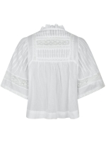 Neo Noir siama S voile blouse 120 White