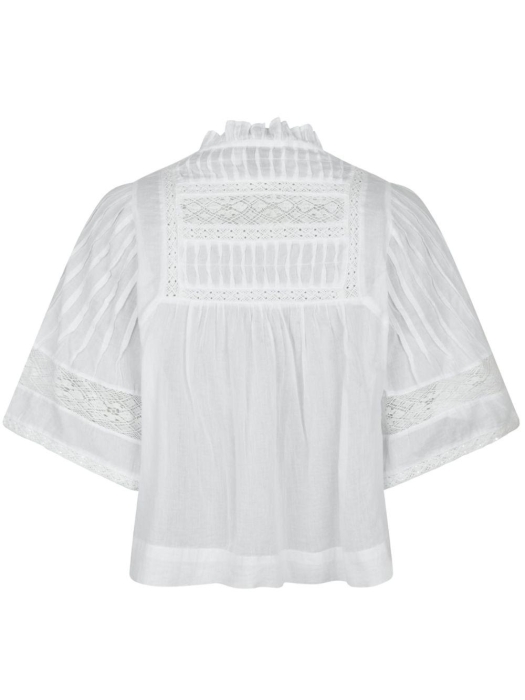 Neo Noir siama S voile blouse 120 White