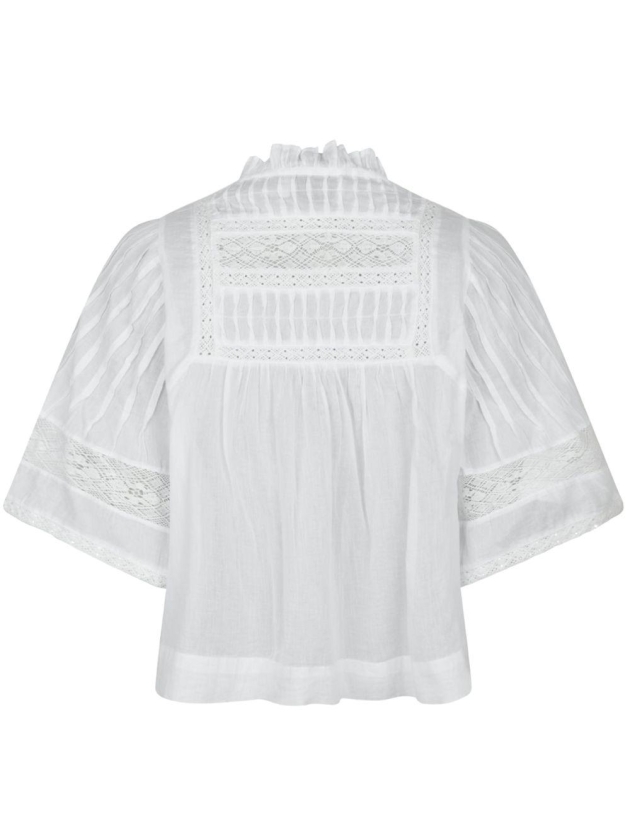 Neo Noir siama S voile blouse 120 White