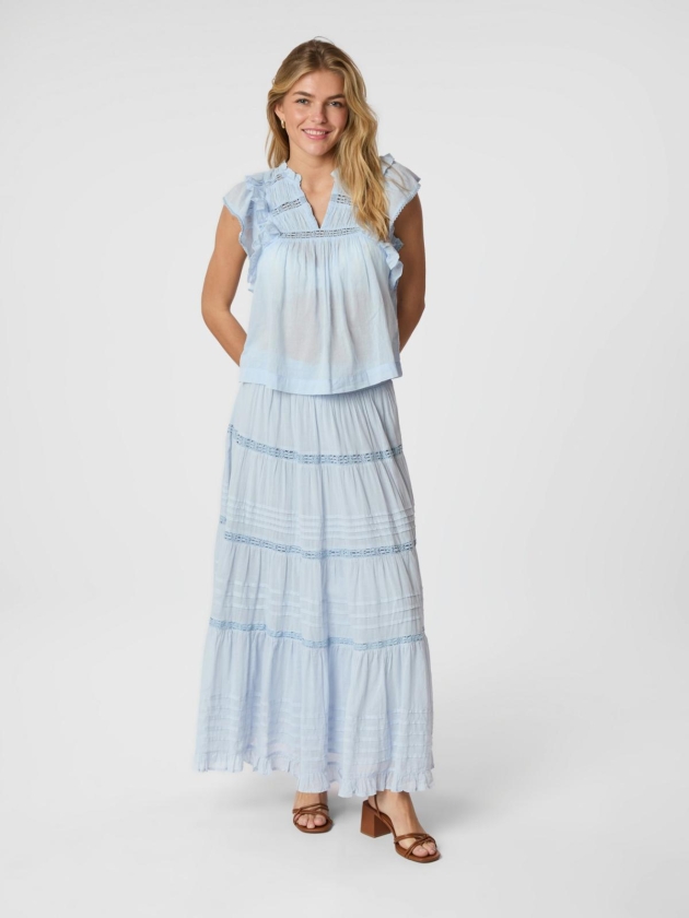 Neo Noir Felicia S volle skirt 145 Light blue