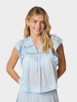 Neo Noir Jayla S voile top 145 Light blue