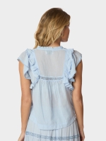 Neo Noir Jayla S voile top 145 Light blue