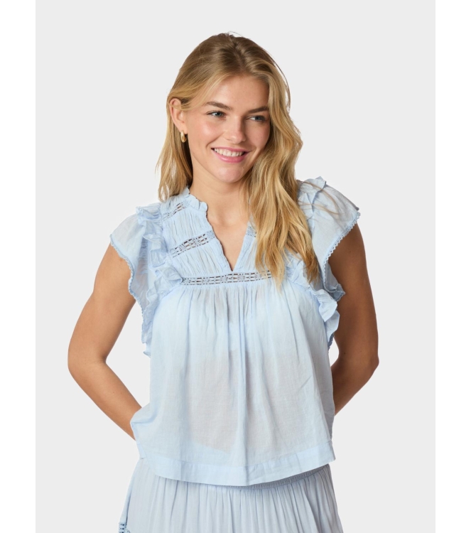 Neo Noir Jayla S voile top 145 Light blue