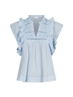 Neo Noir Jayla S voile top Light blue