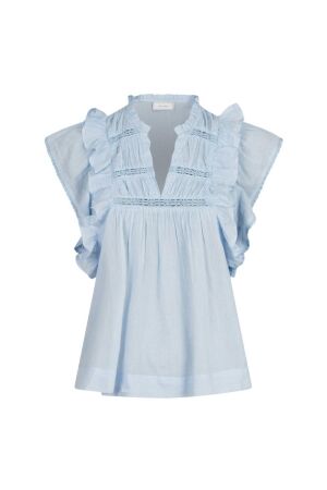 Neo Noir Jayla S voile top Light blue