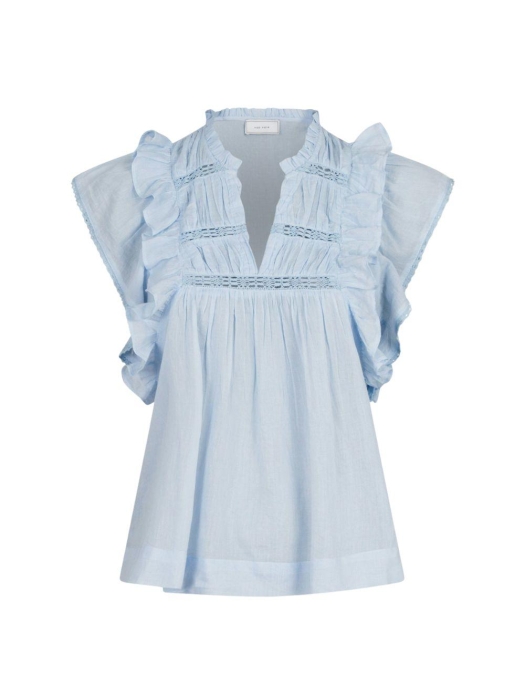 Neo Noir Jayla S voile top Light blue